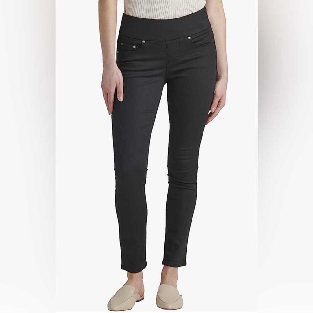 JAG Classic Pull-On Nora Mid Rise Skinny Jeans in Forever Black Size 10 NWT